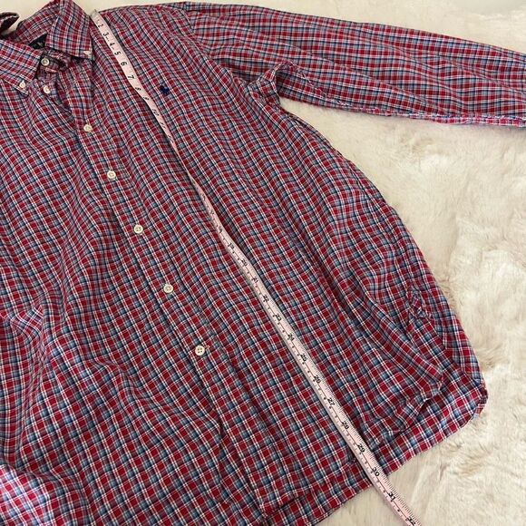 Polo Ralph Lauren Button Down Shirt Collared Plaid Red Blue White Yellow Men’s L - Picture 12 of 13